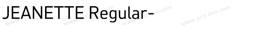 JEANETTE Regular字体转换